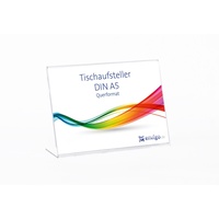 Envigo Tischaufsteller »L-Ständer« DIN A5 quer, glasklarer PS-Kunststoff