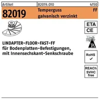 Lindapter FLOOR FAST M 12 galvanisch verzinkt S