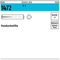 Industrial Quality Supplies DIN 1472 Passkerbstifte 1.4305 5 x