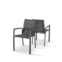 Destiny »COSTA«, (Set, 2 St.), Aluminium, Textilene, stapelbar, grau