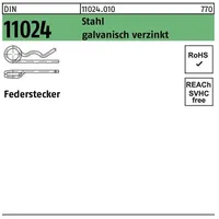 Reyher Federstecker DIN 11024 5/20,1-26 Stahl galv.verz. 100 Stück