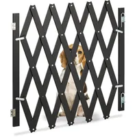 Relaxdays Hundeabsperrgitter, ausziehbar bis 126 cm, 70-82 cm hoch,