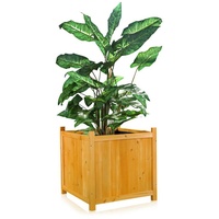 MuCoLa Blumenkübel Holz Übertopf eckig