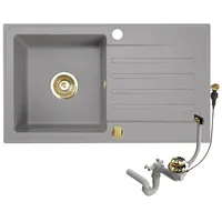 Faizee Möbel Granitspüle Küchenspüle inkl. Siphon Set