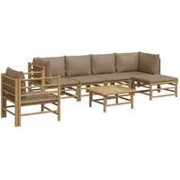 VidaXL Garten-Lounge-Set 7-tlg. braun