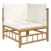 VidaXL Garten-Ecksofa Loungesessel weiß