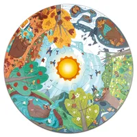 HaPe Puzzle Vier Jahreszeiten, Lern-Puzzle mit LED-Licht, Poster, 16