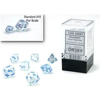 Chessex BorealisŽ Mini-Polyhedral Icicle/light blue Luminary7-Die Set