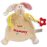 NICI 48891 Schmusetuch Hase mit Beißring und