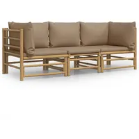 VidaXL Garten-Lounge-Set 3-tlg. braun