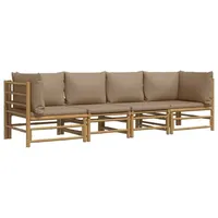VidaXL Garten-Lounge-Set 4-tlg. braun