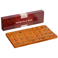 Navaris Mancala Spiel Bao Steinchenspiel aus Holz - Bohnenspiel