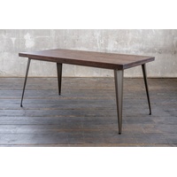 KAWOLA Esszimmertisch KELIO Tisch 120x80cm Holz/Metall - Braun