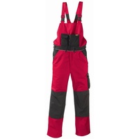 Big Arbeitsschutz BIG-TEXXOR-Workwear, Canvas-Arbeits-Berufs-Latz-Hose, Amazonas, 320g/m2, rot/schwarz,