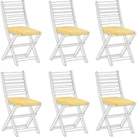 Beliani Gartenstuhlkissen 6er Set TOLVE 39 x 31 cm