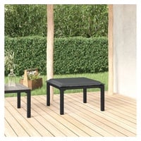 VidaXL Gartenhocker mit Kissen Schwarz und Grau Poly Rattan
