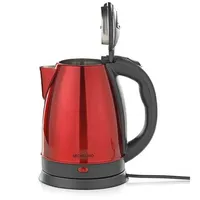 Michelino 1800 Watt 1,8 L Edelstahl Wasserkocher Farbe: rot