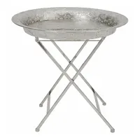 Hti-Living Beistelltisch rund, klappbar Metall Klapptisch Ornamenttisch