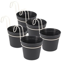 GarPet 5 x Hängetopf Blumentopf Pflanztopf Set mit Haken