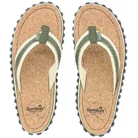 Gumbies Damen Kork Zehentrenner (vegan), 37 - Corker Khaki
