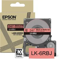 Epson Schrumpfschlauch LK-6RBJ schwarz auf matt rot 24mm x