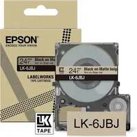 Epson LK-6JBJ schwarz auf matt beige 24mm x 8m
