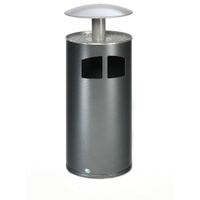VAR Abfallsammler/Ascher H 111 mit Dach silber inkl. Inneneinsatz