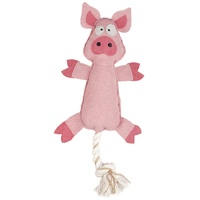 Duvo+ Hundespielzeug Farm Friends Pia Pig 50 cm Quietsch-Farmer-Schwein