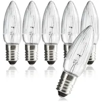 COM-FOUR® 6x Riffelkerze für Schwippbögen mit 11 Lampen -