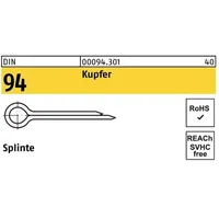 Industrial Quality Supplies DIN 94/ISO 1234 Splinte Kupfer 6,3