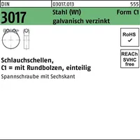 Hörger & Geßler DIN 3017 Schlauchschellen, mit Rundbolzen Stahl