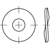 Industrial Quality Supplies DIN 137, Federscheiben, gewellt Federstahl, Form