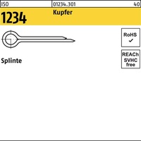 Industrial Quality Supplies ISO 1234 Splinte Kupfer 2 x
