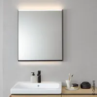 Geberit Option Plus Square Lichtspiegel 60x70x3.5cm, schwarz matt