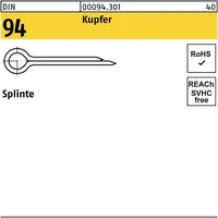 Industrial Quality Supplies DIN 94/ISO 1234 Splinte Kupfer 6,3