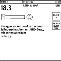 Industrial Quality Supplies ASME B 18.3 Zylinderkopfschraube UNC 7/8"x3