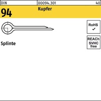 Industrial Quality Supplies DIN 94/ISO 1234 Splinte Kupfer 3,2