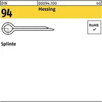 Industrial Quality Supplies DIN 94/ISO 1234 Splinte Messing 6,3