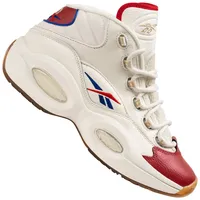 Reebok Question Mid - Herren Basketball Schuhe Leder Weiß