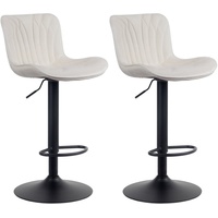 CLP 2er Set Barhocker Linus creme/Samt