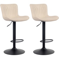 CLP 2er Set Barhocker Linus creme/Kunstleder