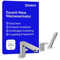 Duravit Wave 3-Loch Wannenarmatur, Ausladung 200 mm, WA5260000070