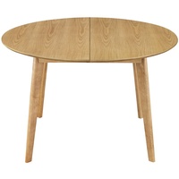 Miliboo Design-Esstisch rund ausziehbar Eiche L120-150 LEENA