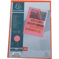 Exacompta 10x Pack 10 Aktensichthüllen genarbtem PP 120μ, A4