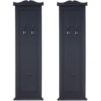 Mendler 2er-Set Garderobe T33, Wandgarderobe Garderobenpaneel, Wandhaken Holz 109x28x4cm