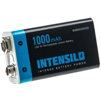 Akku 9V Block mit Micro-USB-Anschluss 1000mAh