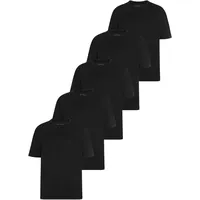MAN'S WORLD Rundhalsshirt (5er-Pack), Kurzarm, Regular Fit, unifarben, Rundhals,