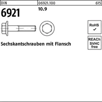 Industrial Quality Supplies DIN 6921 Sechskant-Flanschschraube M12x80 Stahl 10.9