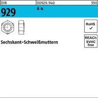 Hörger & Geßler Sechskantanschweißmutter DIN 929 M4 A 4
