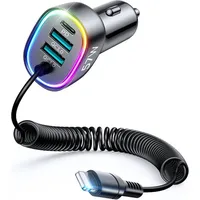 Joyroom 4-in-1-Auto-Schnellladegerät PD, QC3.0, AFC, FCP mit 1,6 m